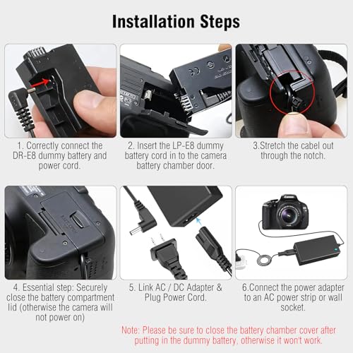 Kit LP-E8 DR-E8 para Canon 600D 700D: Ideal para vídeos largos y streaming en casa 6