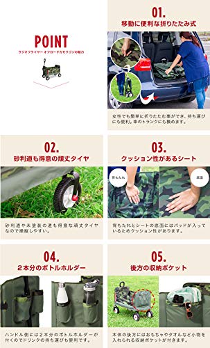 Radio Flyer 3-in-1 オフロードカモワゴン Off-Road EZ Fold Camo Wagon 3975Z の商品画像 4
