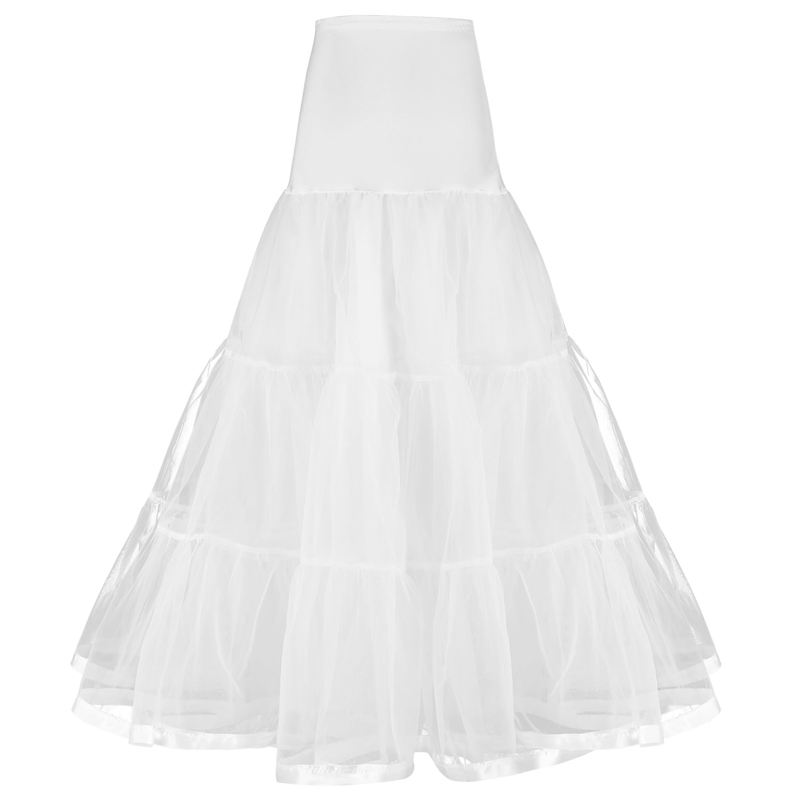 Damska spódnica, spódnica z lat 50-tych w stylu vintage tiulowa rockabilly petticoat elastyczna talia, spódnica w stylu retro tutu damska retro lata 80-te przyjęcie Halloween karnawał kostium na