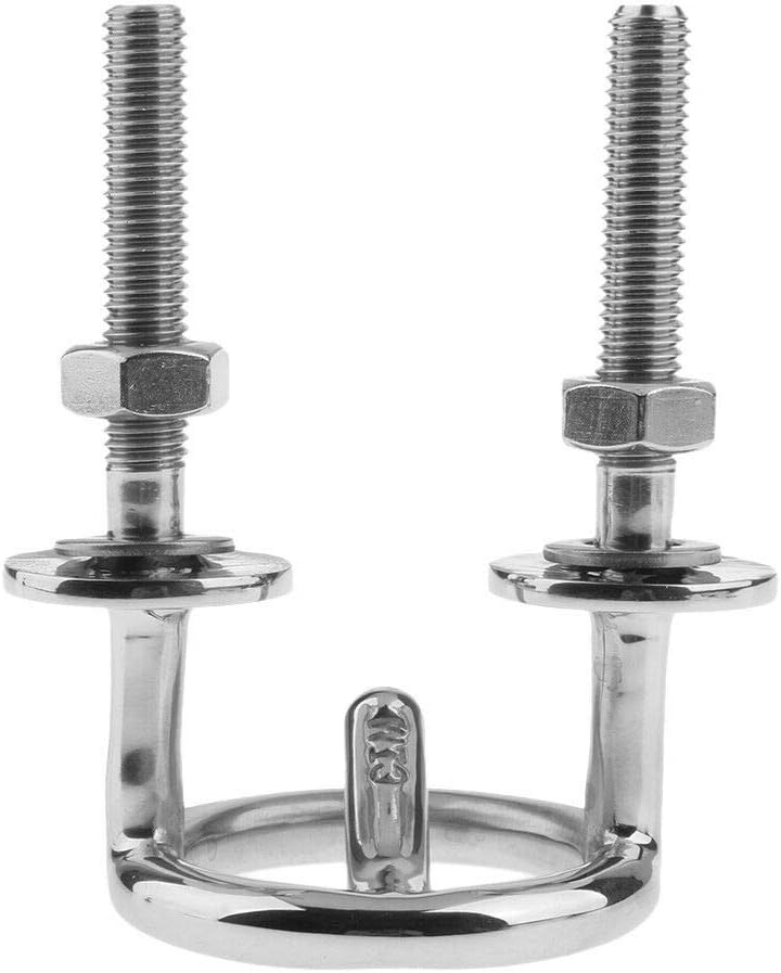 Marine Stainless Steel Transom Mount Ski Tow Hook Water Ski Tow Eye Hook Hitch for Boats Tow Eye 2-1/2" Ring Hitch Hook Water Ski Boat