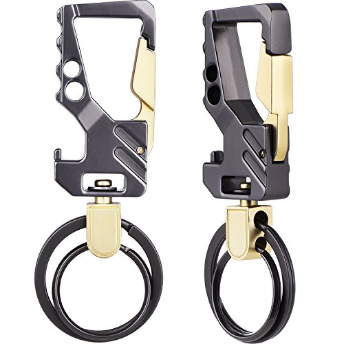 Mtlee 2 Pack Car Key Chain Bottle Opener Keychain for Men and Women