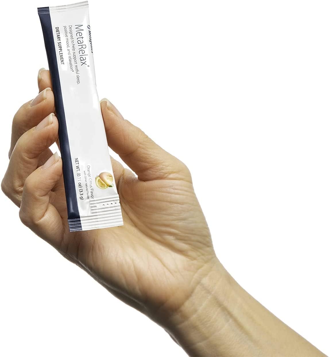 Metagenics MetaRelax Magnesium Powder Blend to Help Promote Restful Sleep, Positive Mood, and Relaxation - Orange Citrus Flavor, 30 Servings