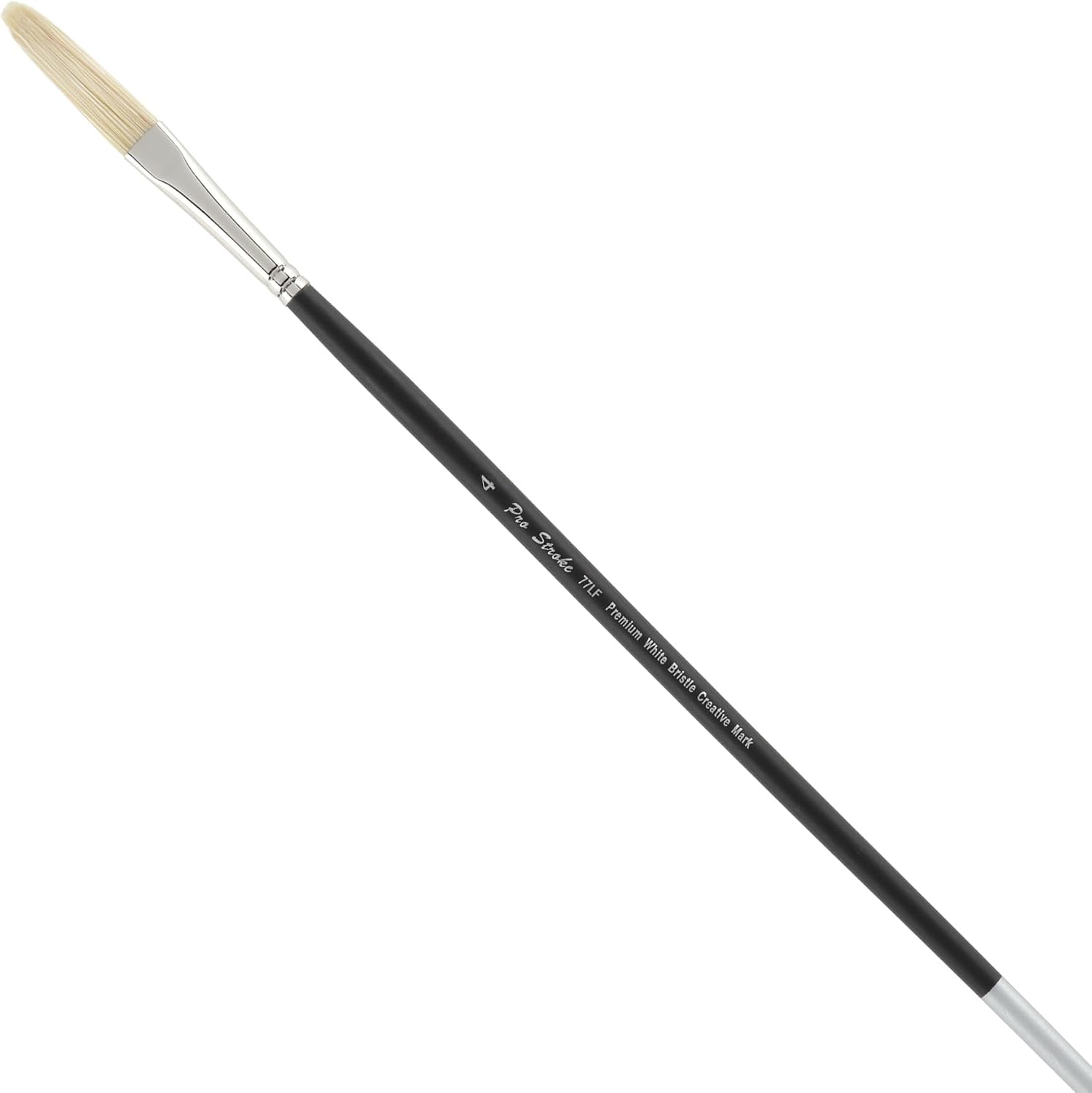 Creative Mark Pro Stroke Premium White Chungking Hog Bristle Artist Paint Brush - Long Filbert - Natural Bristle Brush - Suitable for Oils, Watercolors, Acrylics, Alkyds, Caseins (8-2 Pack)