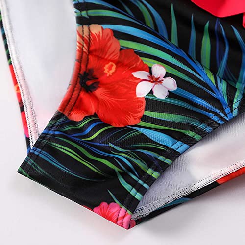 Girls Swimsuit Kids Girls Hawaii Ruffles Long Sleeve Zip Up Rash Guard Swimsuit Two Bikini Set Long Toddler Guard Suit3
