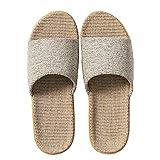 [slefancy] レディース メンズ ルームシューズ 夏春 スリッパ 室内履き 静音で軽量 麻 可愛い 滑り止め 来客用 部屋用 ギフト サンダル シンプル 素足で履く洗濯可