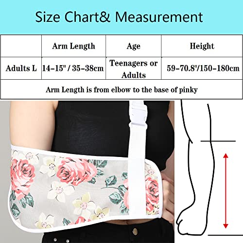 Ledhlth Rose Women Arm Shoulder Sling Teenagers Adults Immobilizer Brace Support For Shoulder Elbow Arm Wrist Injury Left Right (Rose, Adults L) #TOP1