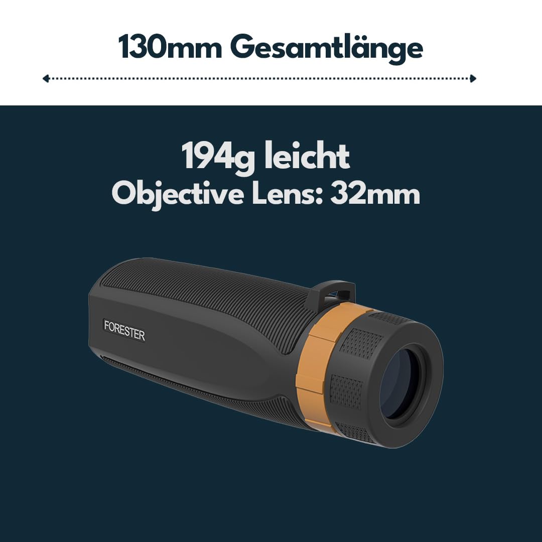 Vector Optics SCMO-03 Forester - Monoculare 8x32 per sport, tempo libero, caccia, campeggio e attività all'aperto