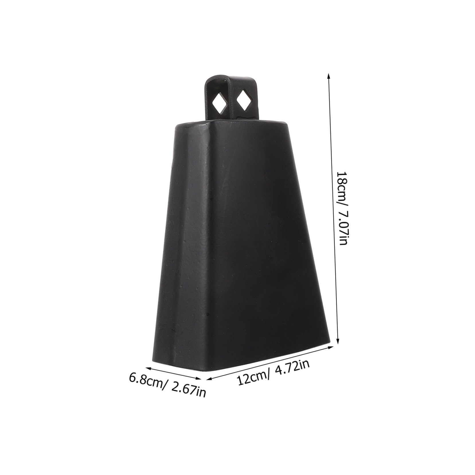 WOONEKY Cencerro de Metal Compacto para Percusión con Baqueta Instrumento Portátil para Eventos Deportivos y Práctica Musical para Principiantes y Desarrollo Rítmico Infantil