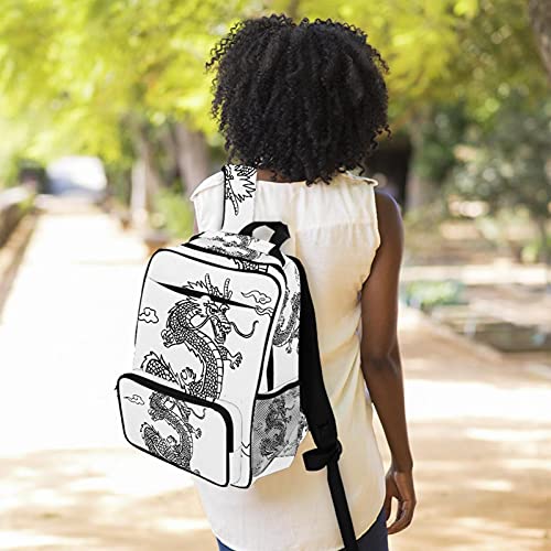 Sac à dos ordinateur portable avec motif dragon pour le travail