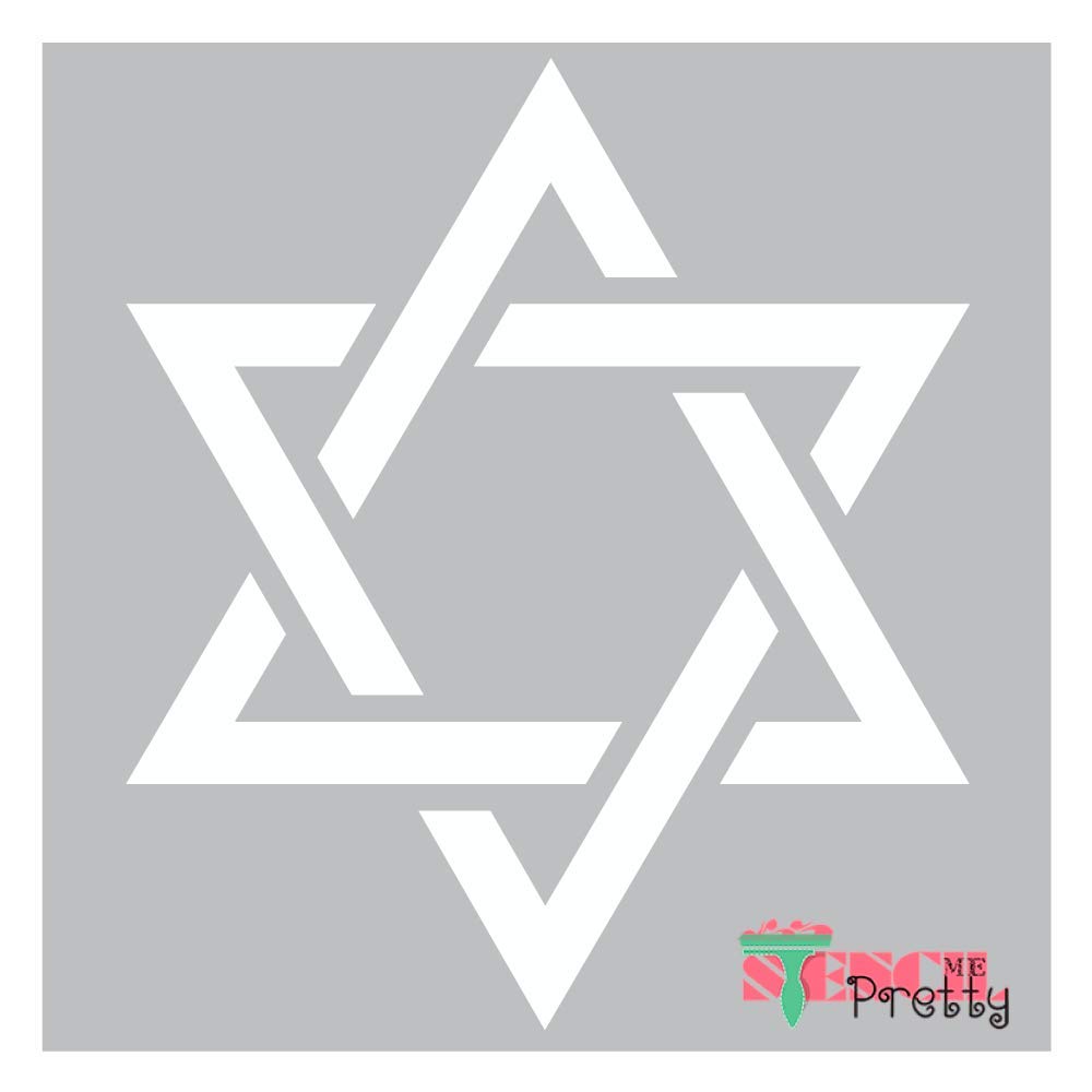 Amazon.com: Star of David Stencil - Jewish Hebrew Shield of Magen DIY  Template Best Vinyl Large Stencils for Painting on Wood, Canvas, Wall,  etc.-XS (9.5" x 11")| Ultra Flexible Food Grade Clear