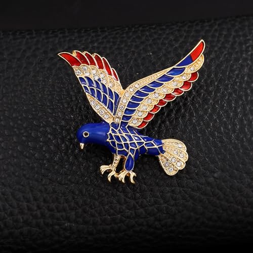 Image of Rhinestone Brooch Pins for Women, Vintage Crystal Enamel Brooches, American Flag Pin Patriotic Lapel Pins Gift for Suit Clothes Bag Accessories