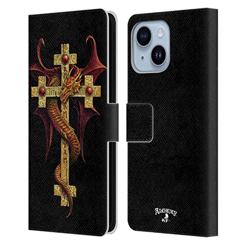 Housse en cuir Alchemy Gothic Vengeance Reditus Dragon premium pour Apple iPhone 14 Plus