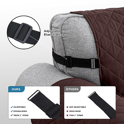 Protector antideslizante para sillones fundas de sofa de 3 plazas impermeable silla reclinable 82" 4