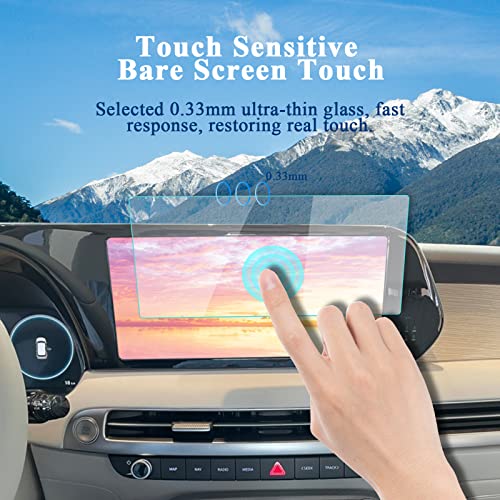 (Updated) 2023 Palisade Screen Protector For 2023 Hyundai Palisade Ltd Limited Calligraphy Touch Screen Car Display Navigation Screen Protector, Ruiya Hd Clear Tempered Glass Car In-Dash Screen Protective Film (12.3-Inch) #TOP4