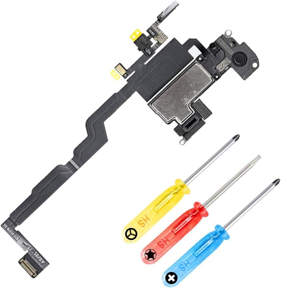 MMOBIEL Earspeaker Light Sensor Flex Cable Incl Mic Compatible with iPhone XS 5.8 inch incl. Screwdriver