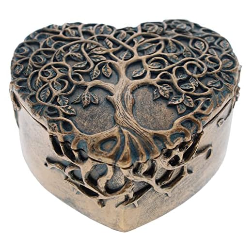 Top Brass Tree of Life Jewelry Box