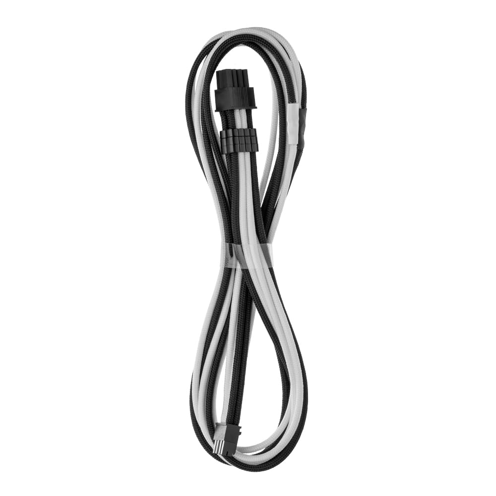 CableMod C-Series Pro ModFlex Sleeved 8-pin PCIe Cable for Corsair Type 5 RMX Shift (Black + White, 65cm)