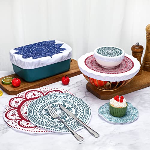 image for CHENGU 12 Pieces 5 Size Bowl Covers Reusable Elastic Food Storage Cove