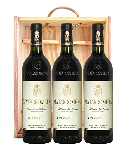 Estuche de Madera de 3 Botellas de Matarromera Crianza - 750 ml