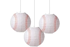 Easy Joy 8'' Baseball Paper Lanterns: Upscale Your Baseball Party Ambiance