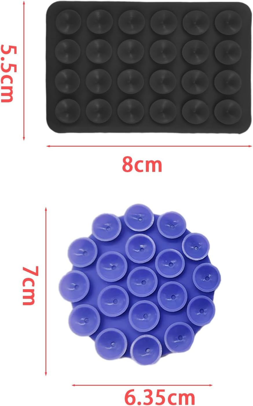 10 supporti adesivi in silicone per custodia del telefono, con ventose, per attaccare il telefono a qualsiasi superficie (bianco, nero