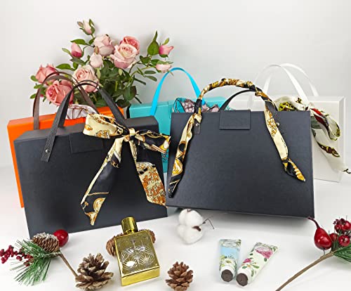 Joyscoop Black Gift Box - 11X7.6X3.5 Inches Gift Box With Lids And Handles, Magnetic And Portable Gift Box For Men And Women, Perfect Large Gift Box For Presents. #TOP5