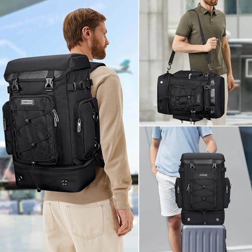 Image of WITZMAN Travel Backpack for Men Convertible Carry On Luggage Backpack fit 17 Inch Laptop for Airplane