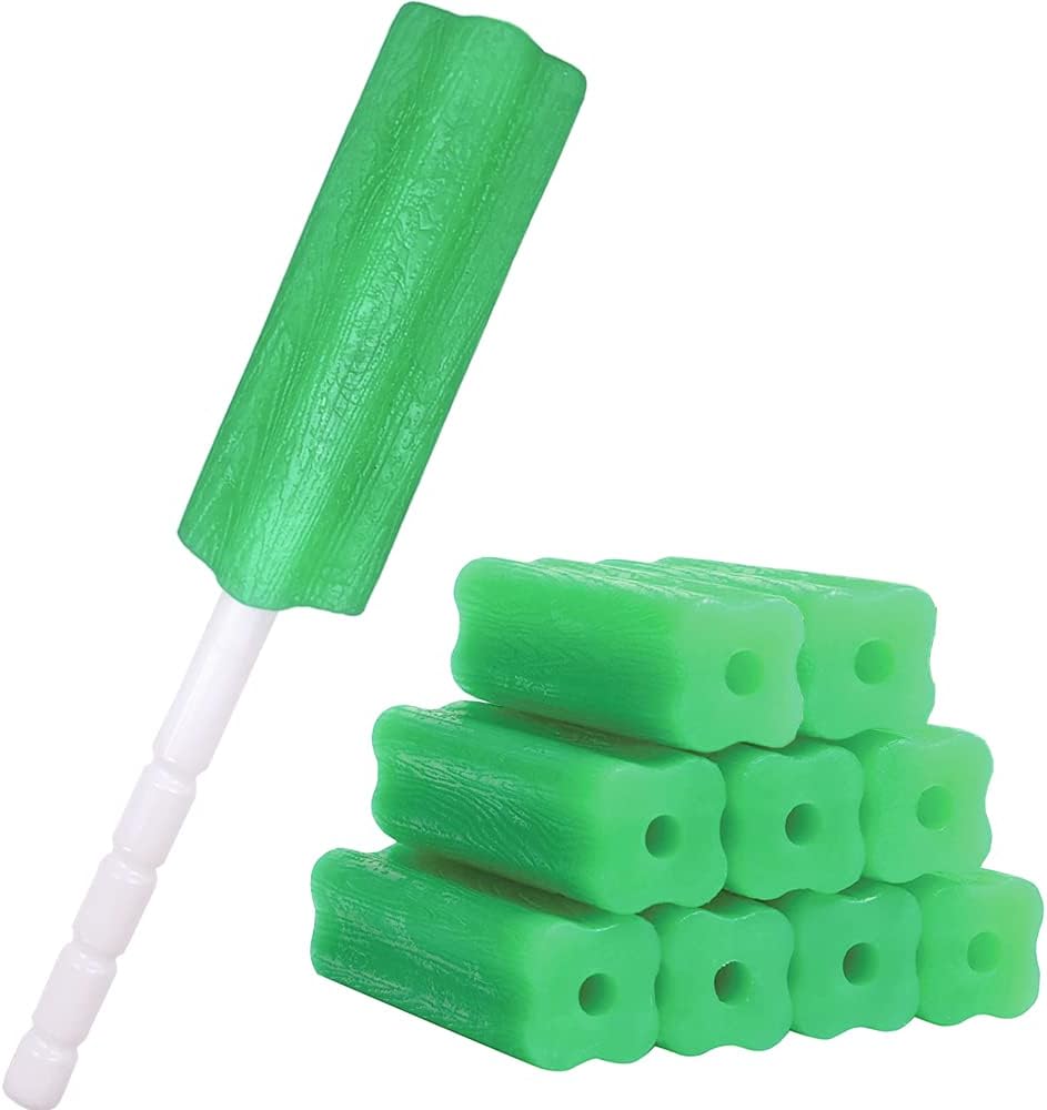 Orthodontics Chew for Invisalign Aligner Trays, 10 Chew, Mint Scented, Cuboid, Non-Slip (10 Pack, Green)