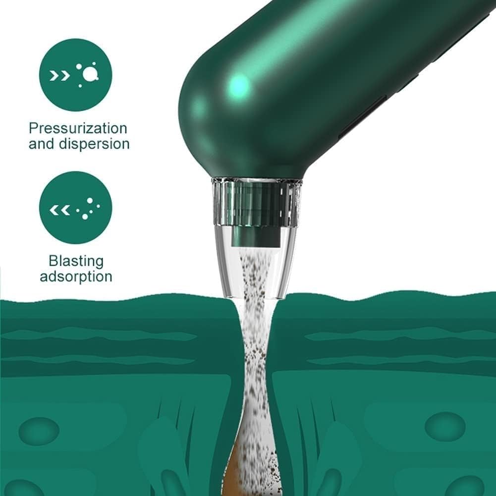 Aspiratore Punti Neri, Detergente Pori Del Viso - Kit Estrattore Elettrico Acne Comedo Ricaricabile USB con 5 Modalità di Funzione Regolabili e 5 Sonde di Ricambio for la Cura della Pelle Displ