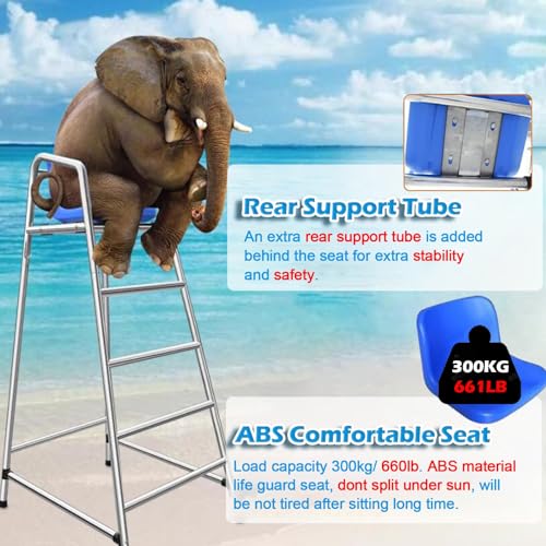 Silla de Vigilancia para Piscina en Acero Inoxidable 304 miniatura 6