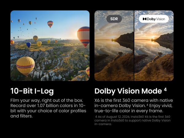 Image of Insta360 X6-8K 360 Camera with 1 /1.1'' Sensors | Action Camera, Dual Custom Square 1 /1.1 inch Sensors, Triple AI Chip, Replaceable Lens 2.0, 140 Minutes 8K Video, White