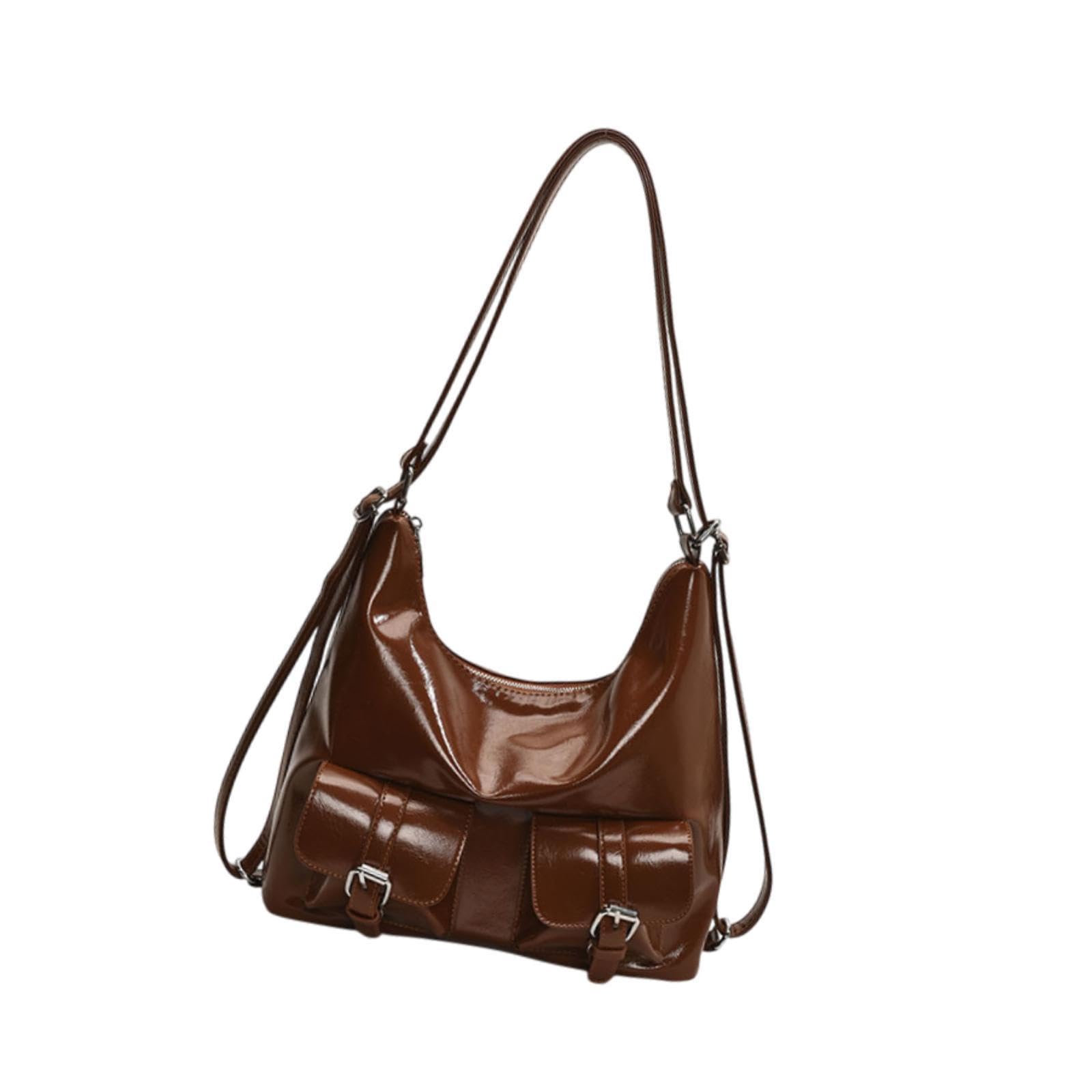 Womens Shoulder Bag Underarm Bag Casual Backpack for Shopping Dating Outdoor Brown| Premium | Luxury | Designer | Stylish-picture-31