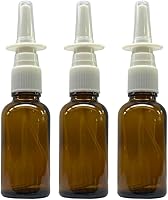 Vista 5 de ¡Rociador nasal de vidrio ámbar de 1 onza! Vacío, recargable, tamaño de viaje, vidrio de calidad para aplicaciones salinas (paquete de 2)