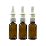 ADVANCED ASCENT Amber Glass 1 oz Nasal Sprayer! EMPTY, Refillable, Travel Sized, Quality Glass for Saline Applications! (3 Pack)