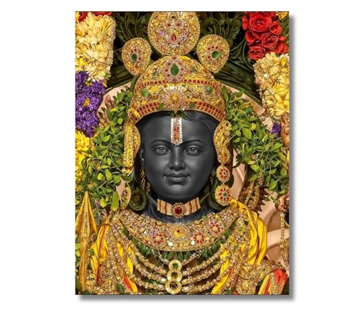 Image of Shree Ram Ji lala Poster Photo18x12 Inch - Hindu God Religious Posters Pooja Ghar Home decor - Ayodhya Mandir Ram Darbar Wallpaper