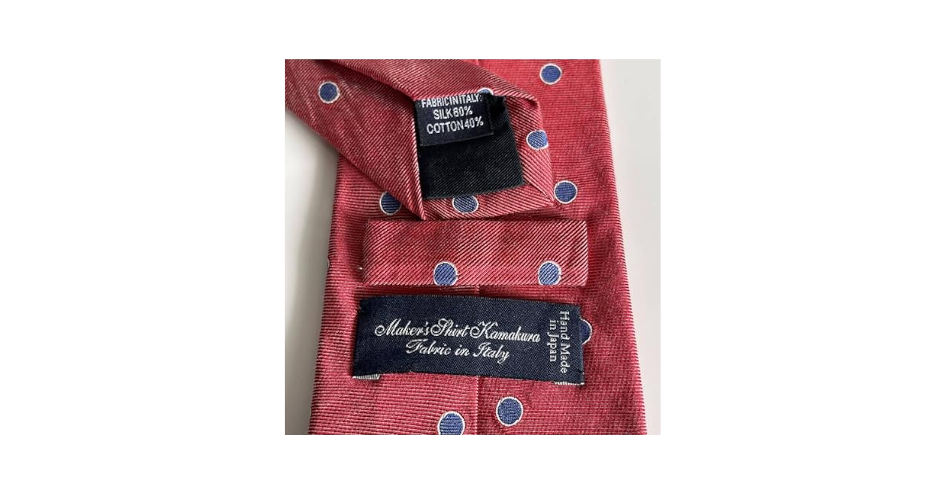 【美品】Maker’s Shirt 鎌倉　ネクタイ　レッド　ドット柄【匿名配送】 Amazon.co.jp: Maker's Shirt鎌倉シャツメーカーズシャツ