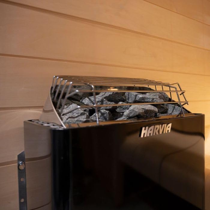 Harvia KIP80W, KIP Series 8kW Sauna Heater, Black Series Xenio CX170 Control (Sauna Stones Inlcuded)