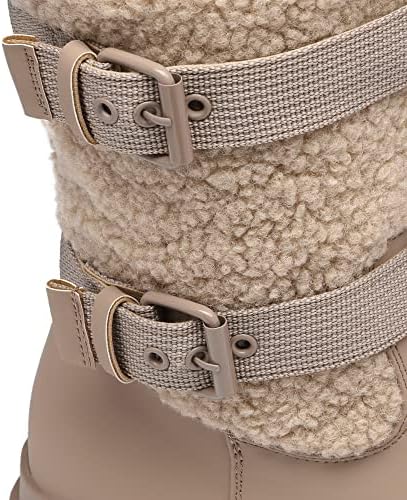 DREAM PAIRS Women's Waterproof Winter Snow Boots with Warm Comfortable Fur Lining, Anti Slip Rubber Mid-Calf Booties Outdoor, Sdsb2203W, Nude-Pink, Size 6 | Image 6