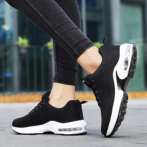 Image of Padgene Womens Sneakers Air Cushion Running Shoes Lightweight Tennis Walking Shoes Mesh Breathable Gym Work Fashion Sneakers Athletic Comfortable Casual