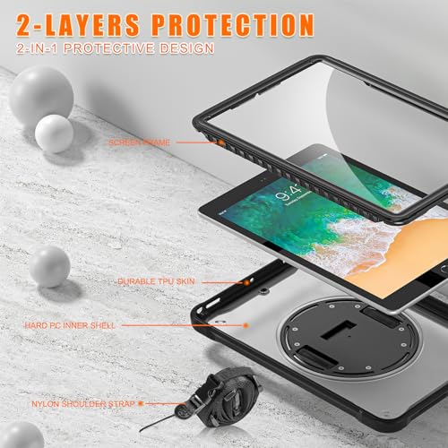 Gerutek for iPad 6th/5th Generation Cases With Screen Protector, iPad Pro 9.7 Case - Image 3
