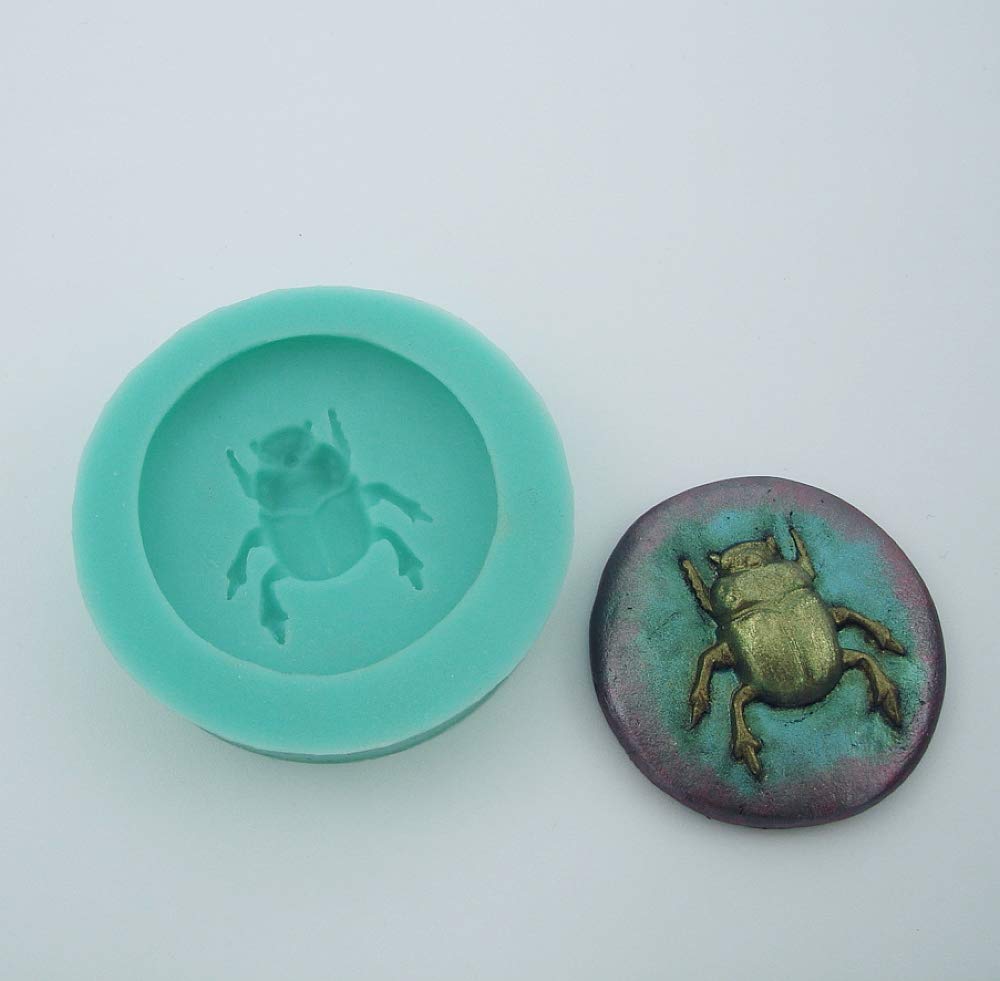 Findings Stop Brand Silicone Mold Flexible Silicon Mold Flexible Cameo Beetle, Jewelry, Resin, Scrapbooking, Polymer Clay.