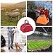 PATIKIL 4pcs Cow Bells for Football Games, 3inch Cowbells for Sporting Events Bulk Loud Noise Makers Metal Cow Bell with Handle for Cheering Competition Marathon Wedding, Red