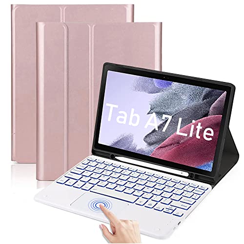 QYiiD Backlit Touchpad Keyboard Case for Galaxy Tab A7 Lite 8.7