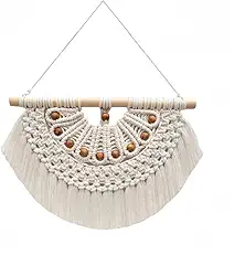 Decoração de parede boho de macramê para pendurar arte de parede artesanal macramê decoração de parede para quarto, sala de estar, casa de fazenda, tapeçarias de casa boho tecidas à mão