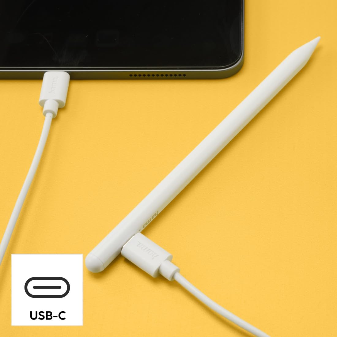 HAMA | Lápiz Óptico para iPad (Compatible con Todos los Ipads Actuales, Carga Rápida, Batería Duradera, 12 Horas de Uso) Color Blanco