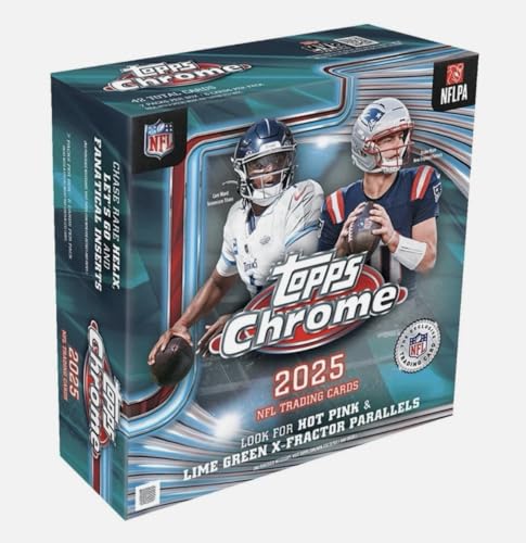 2025 Topps Chrome Football Sealed Mega Box (7 Packs/Box)