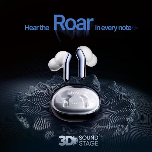 Image of Mivi DuoPods Roar (New Launch) 13mm AAC Audio Tech | AI-ENC | Dual Mic | 5.3 Bluetooth Ear Buds | 70Hrs Battery | Fast Charge | IPX4 | Low Latency | Gaming Earbuds