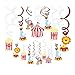 Kristin Paradise 30Ct Carnival Hanging Swirl Decorations - Circus Animals Party Supplies - Circo Birthday Favors for Kids - Ceiling Streamers - Baby Shower, 1st, First Bday Theme Decor