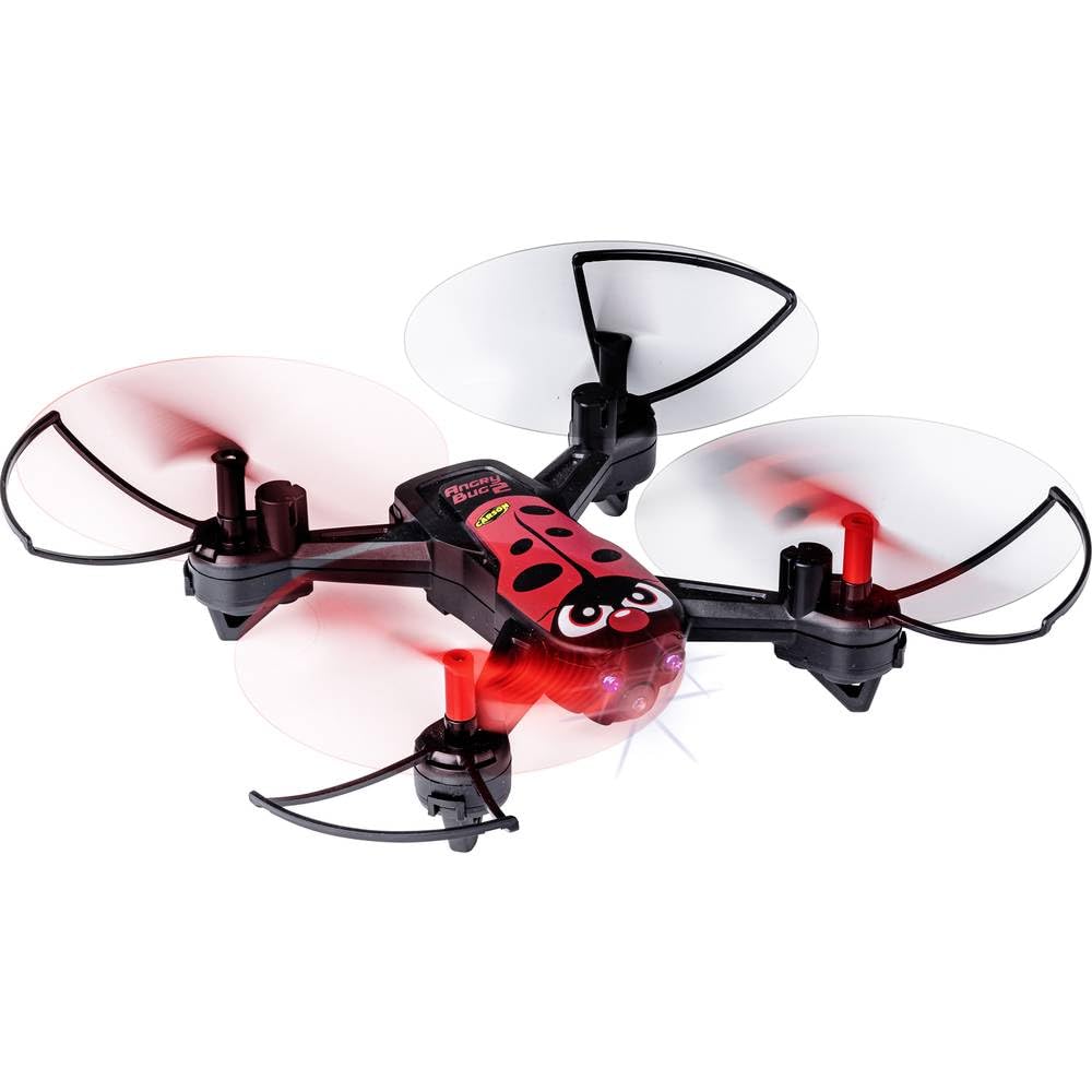 Carson 500507153 X4 Angry Bug 2.0, w 100% gotowy do lotu, zdalnie sterowany, Quadcopter RC, w zestawie baterie i pilot zdalnego sterowania