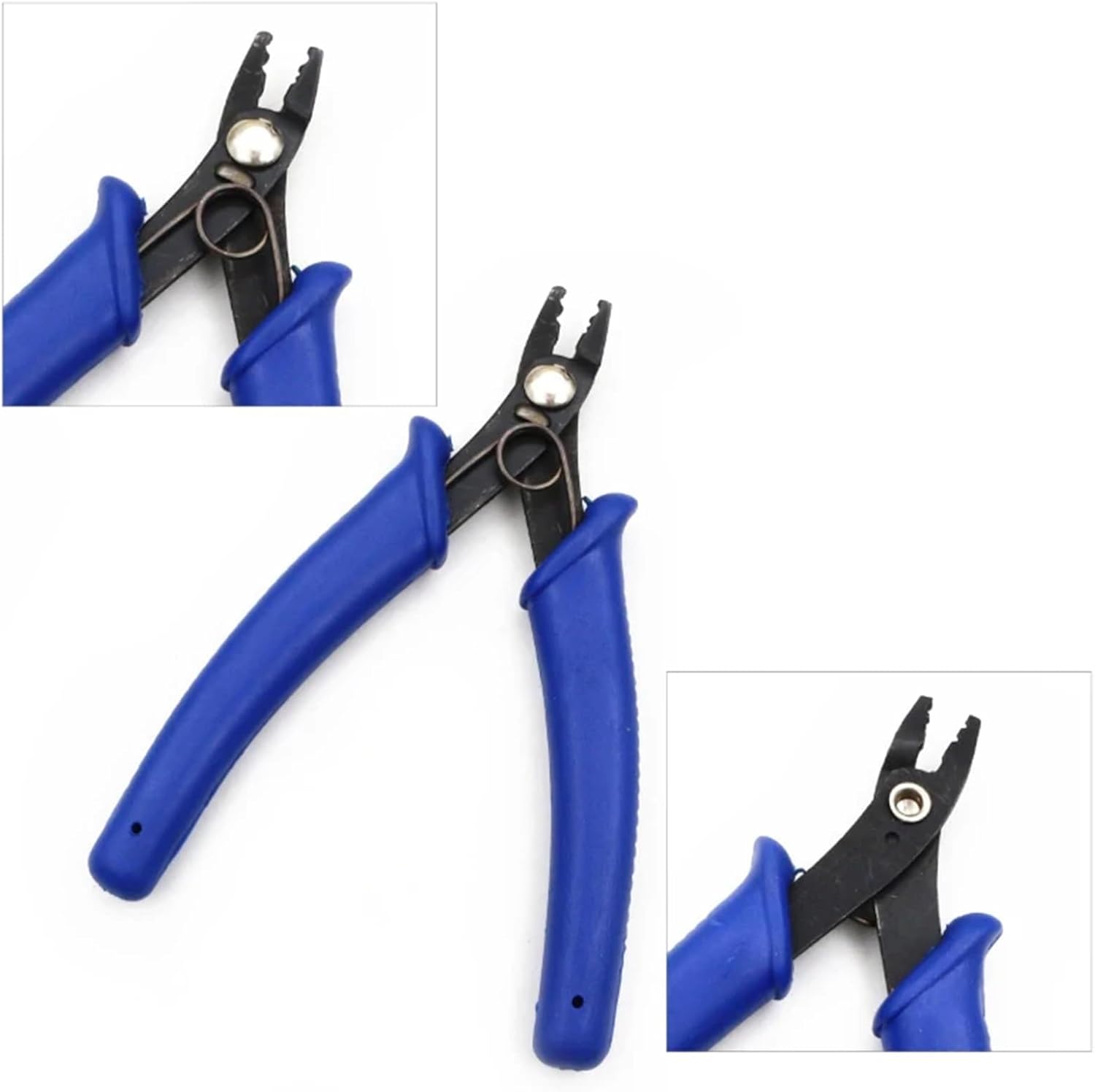 Split Ring Pliers for Jewelry Making 5PCS Bule Flush Side Shear Cutter Clipper Cutting Beading Pliers For Jewelry Wire Tools(AH-35)